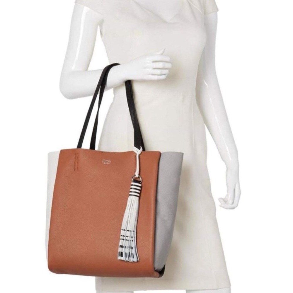 EC Vince Camuto Nylan multicolored tassel tote large
